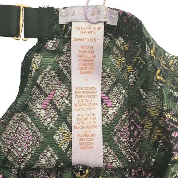 Savage X Fenty Multicolor Plaid Lace Lingerie Skirt Womens Size 1X - Picture 11 of 11